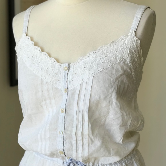 Hollister Cotton Button Down Synched Tank Top - Picture 4 of 8